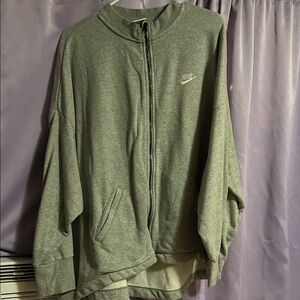 Nike Heather Gray Full-Zip Sweatshirt